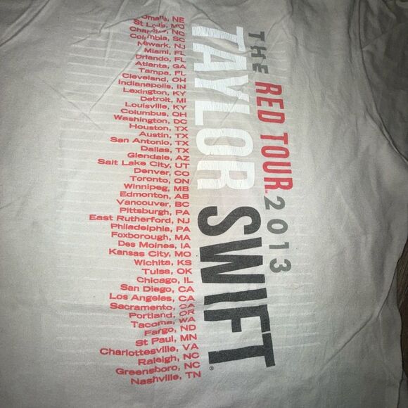 2013 Taylor Swift Red Tour t-shirt size medium - Picture 4 of 7